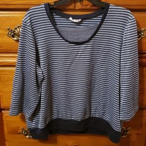 Blue striped top